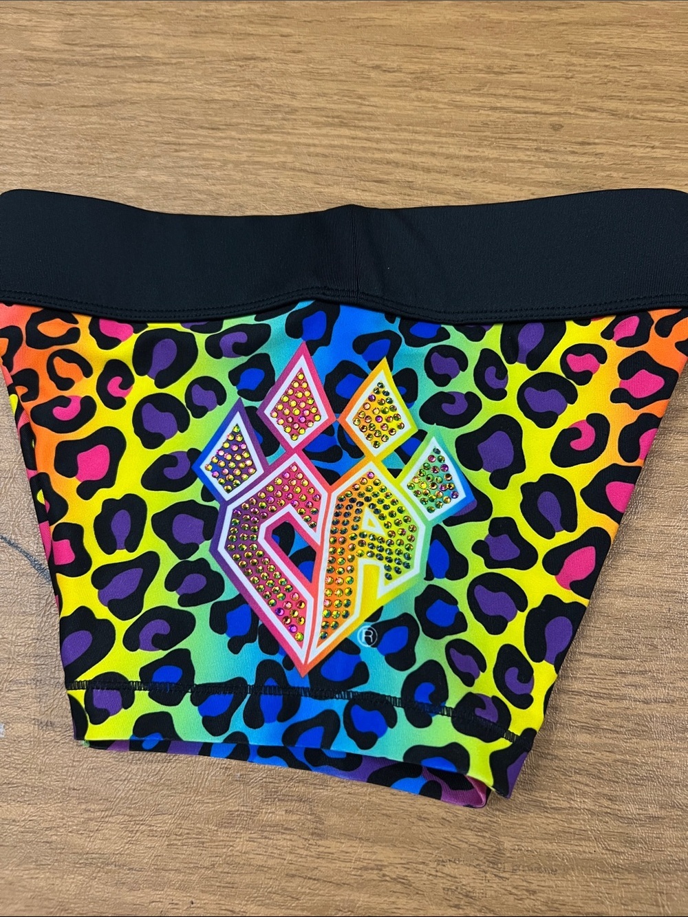 Rebel Athletic Cheer Athletics cheetah print shorts size YL - Picture 2 of 10